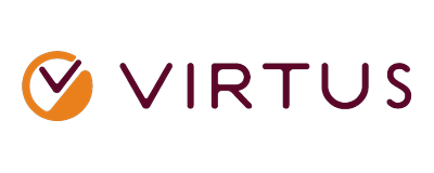 Logo Virtus – Clínica, App — cliente da Agência Rizzo